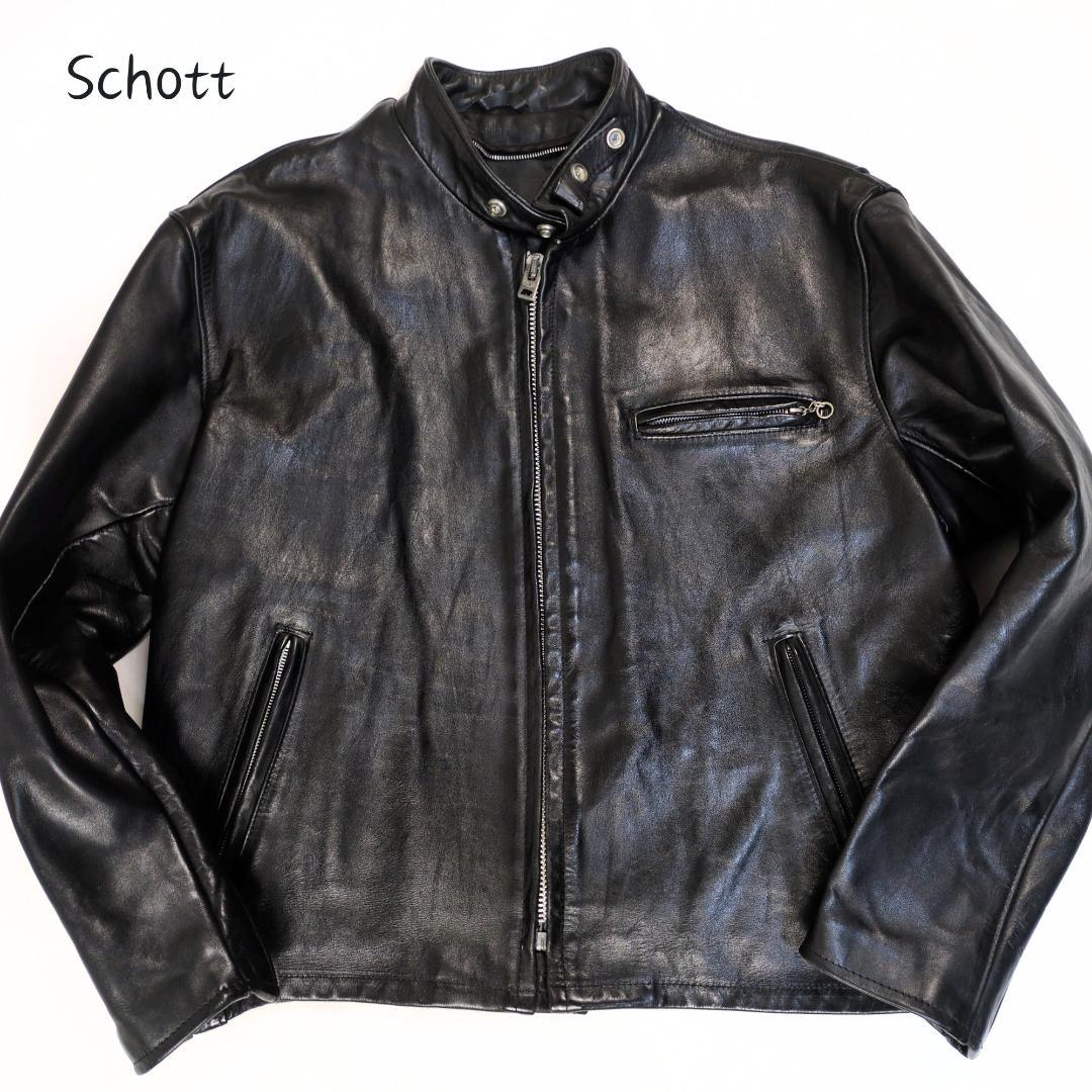 希少サイズ 46 Schott ショット 641 シングルライダース ジャケット