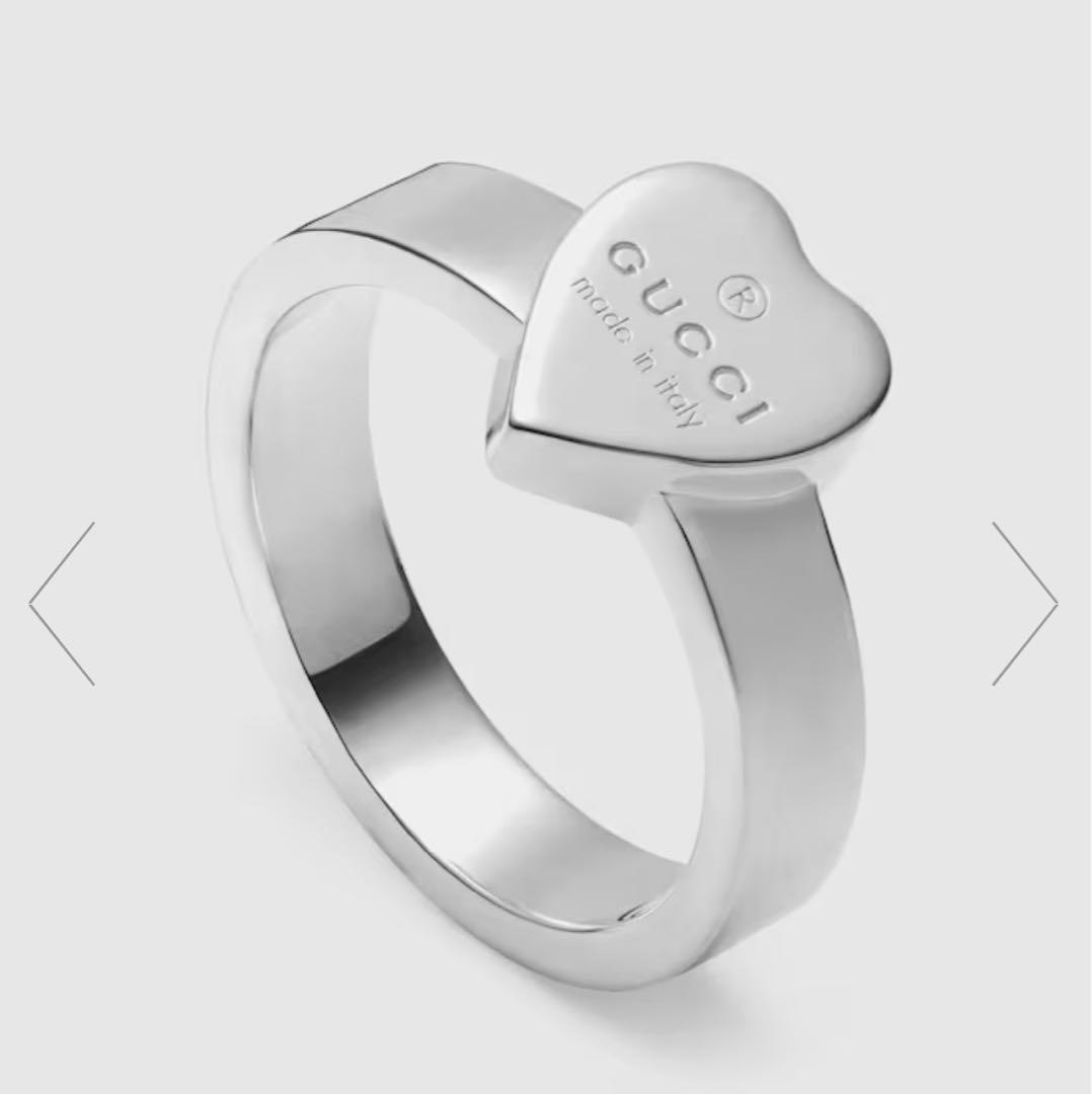 GUCCI ハートリング XSサイズ シルバー