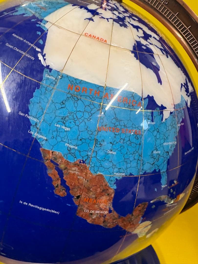 アンティーク ラピスラズリ天然石高級地球儀✨【ガハハ本舗新春お宝特価市】✨