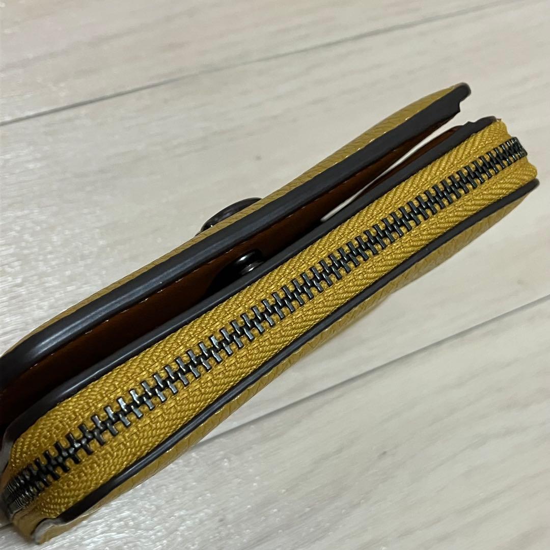 COACH ビルフォールド 財布 ウォレット ケース イエロー 二つ折り