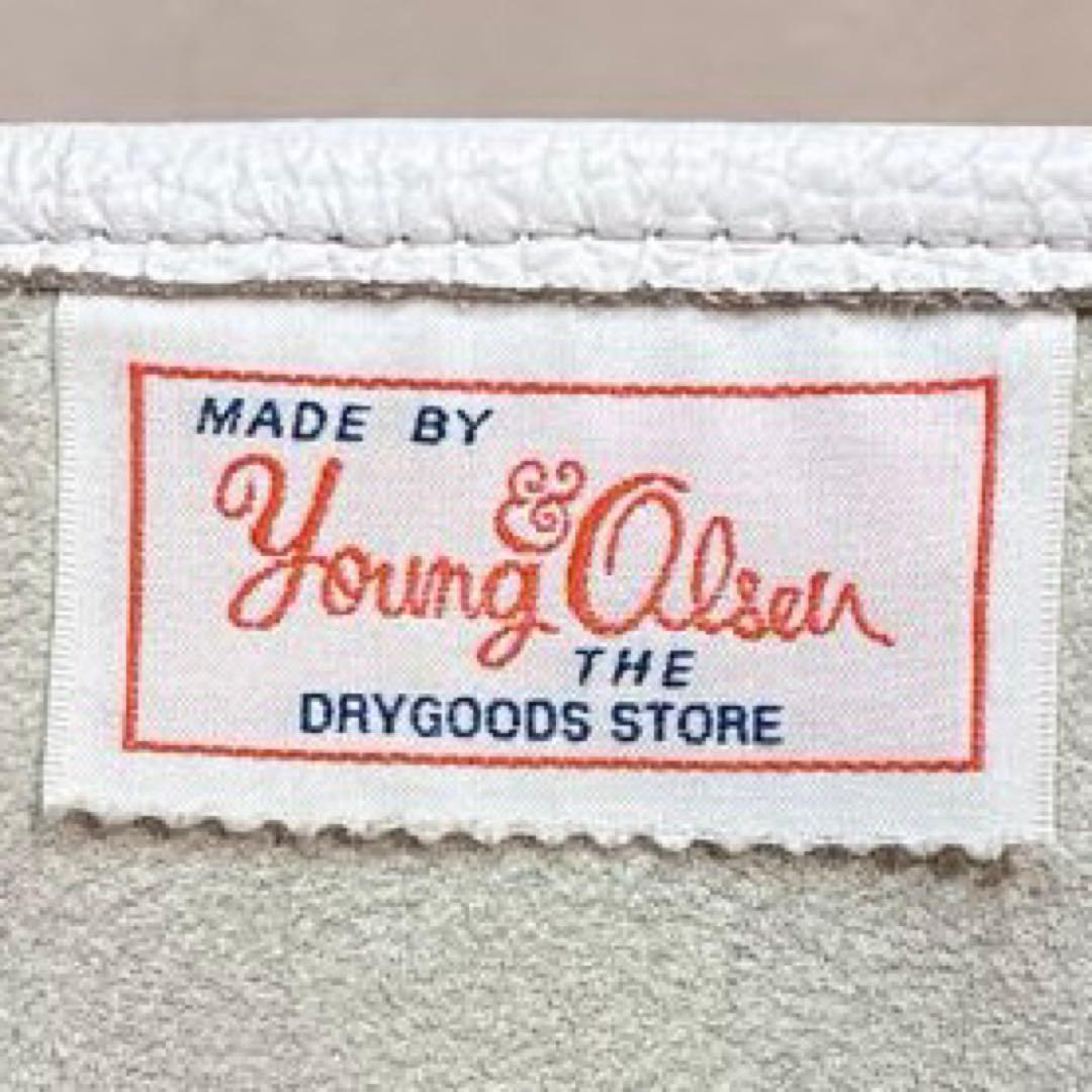 【美品】YOUNG&OLSEN エンボスドレザートート　M オフホワイト