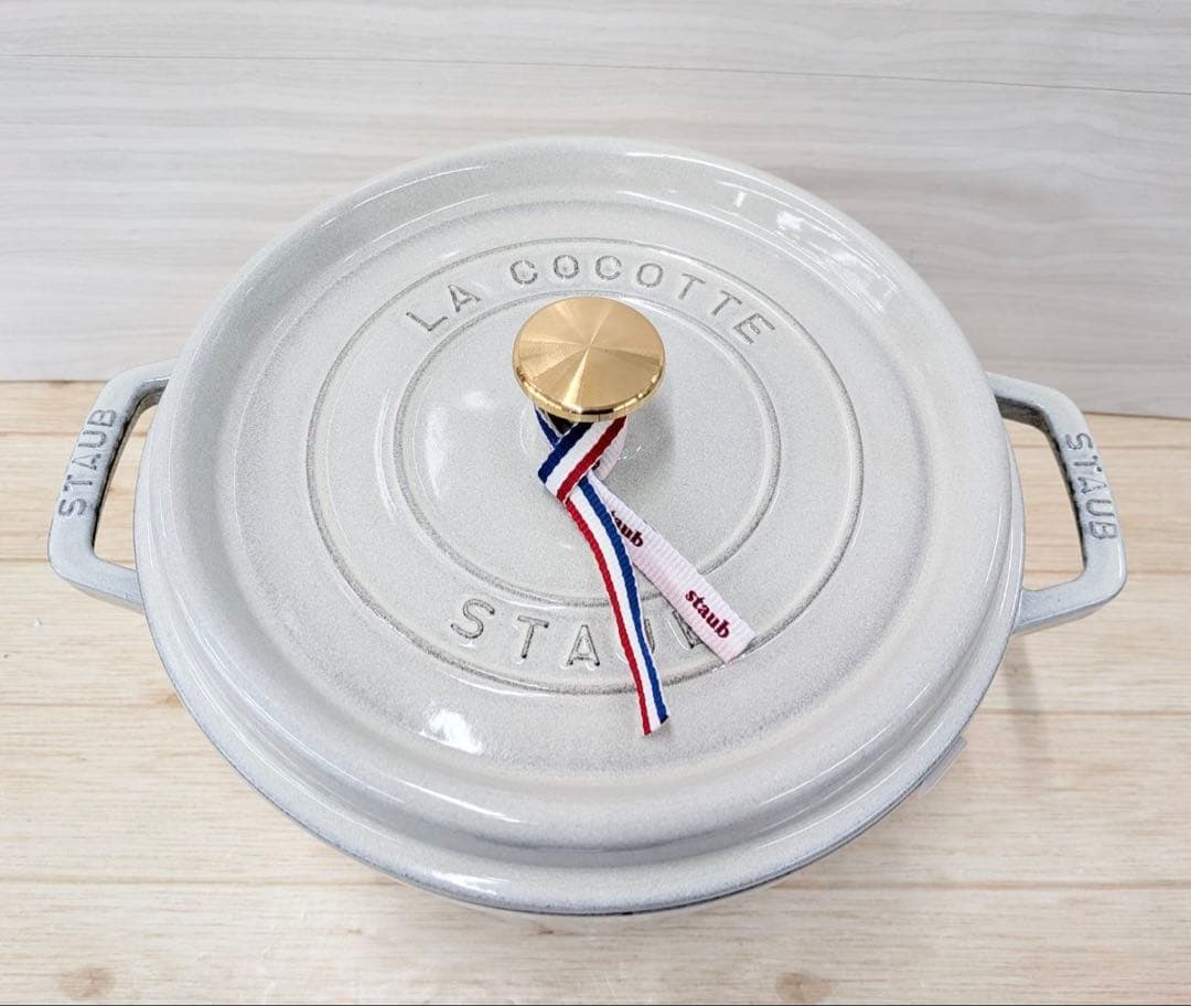 Staub ストウブ ミトン付ココット 24cm ラウンド カンパーニュ 両手鍋