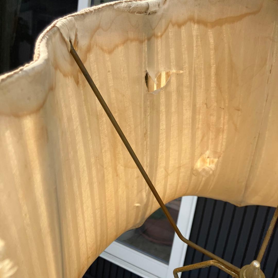 アンティーク 木製 スタンドライト シェードランプ フロアライト 照明器具