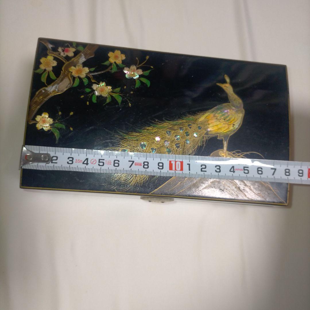 孔雀デザインのオルゴール アクセサリーボックス