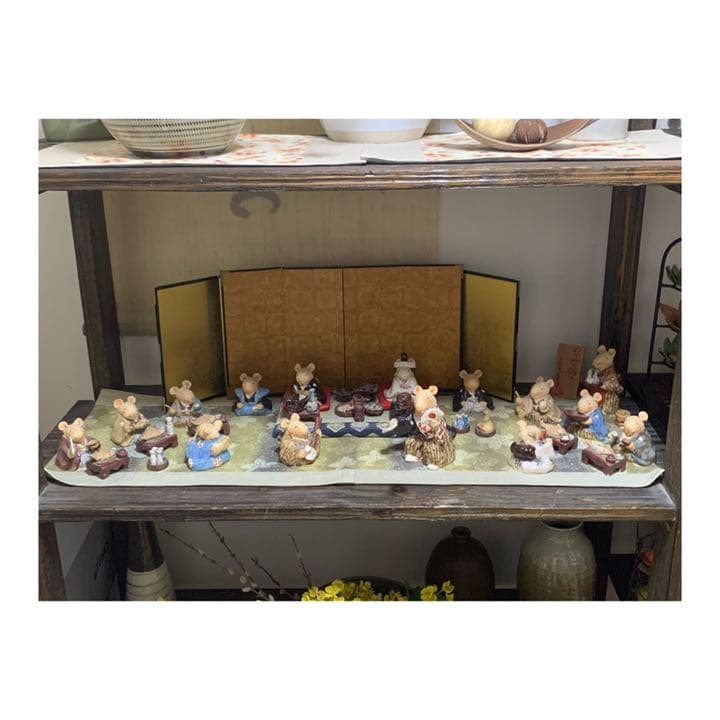 置物　ネズミの嫁入り