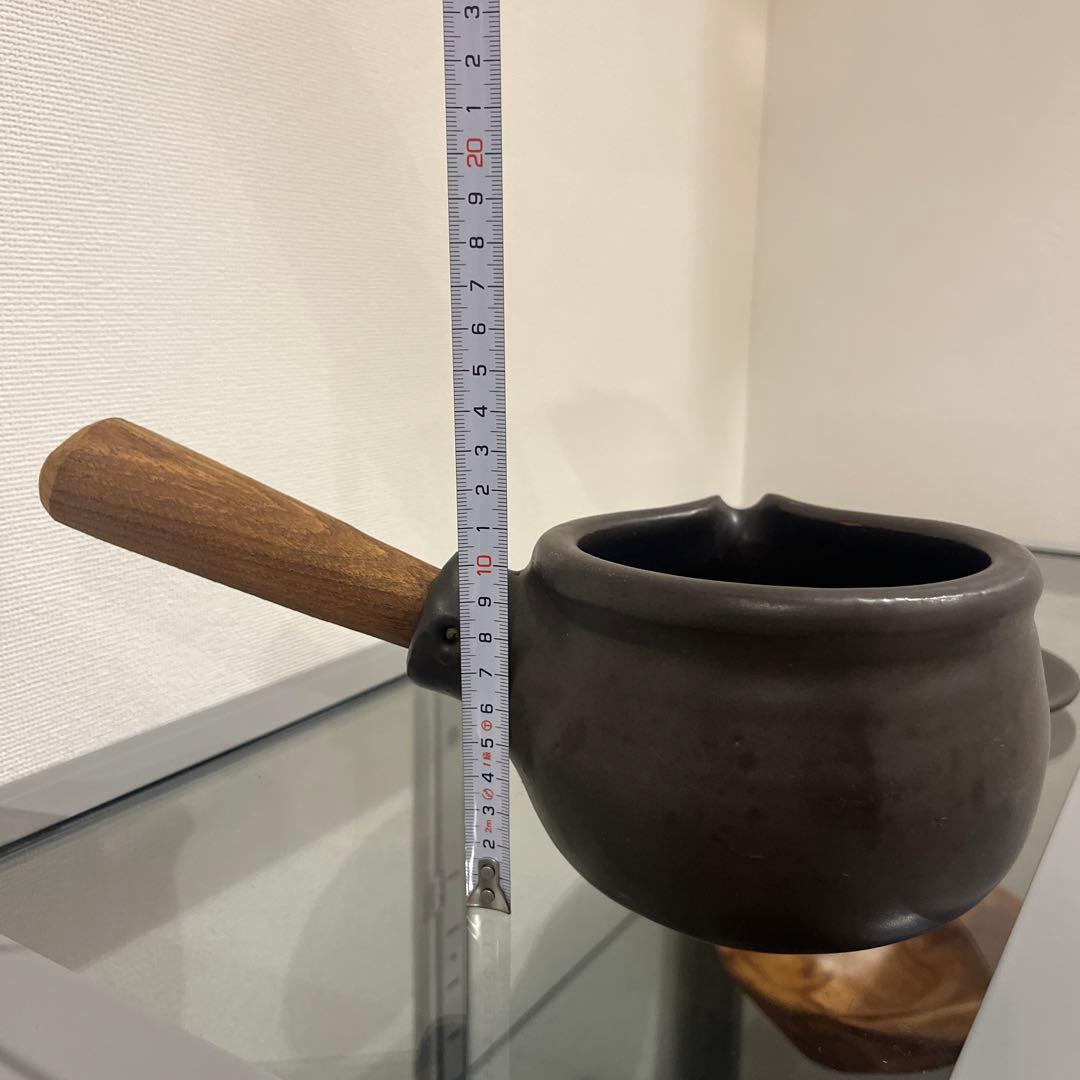 レア　大きいサイズ　馬場勝文　ミルクパン　耐熱土鍋　大　黒　蓋付き