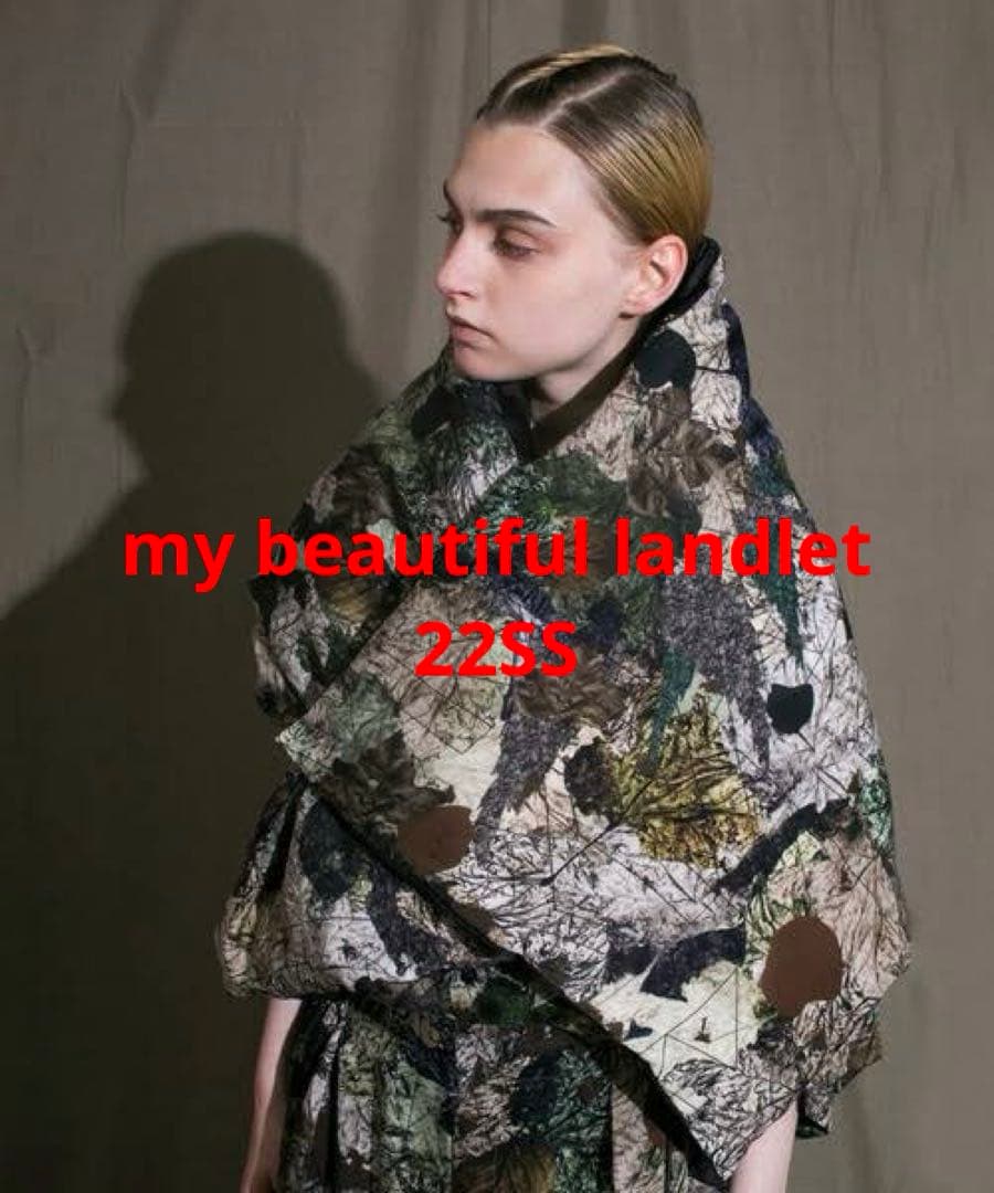 【22SS my beautiful landlet カモフラ柄ダウンストール】