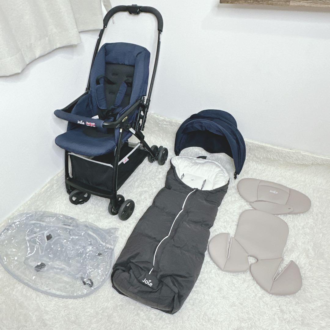 ✨付属品沢山❗✨　美品　新生児　Joie スマバギ　防寒マフ　レンインカバー付き