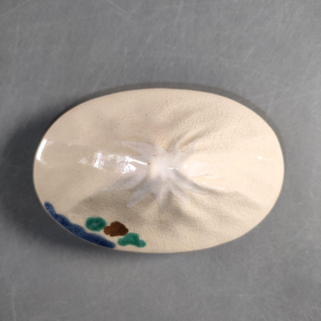 A1363-7/禎山窯/川尻一寛 作/色絵金彩富士形蓋付珍味入揃8客/懐石道具/