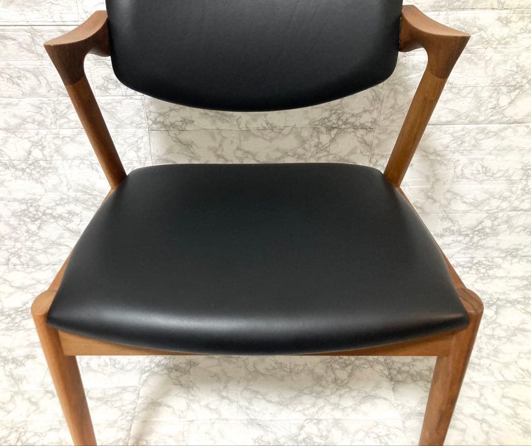 【美品】カイ・クリスチャンセン No.42 宮崎椅子 牛革 ダイニングチェア③