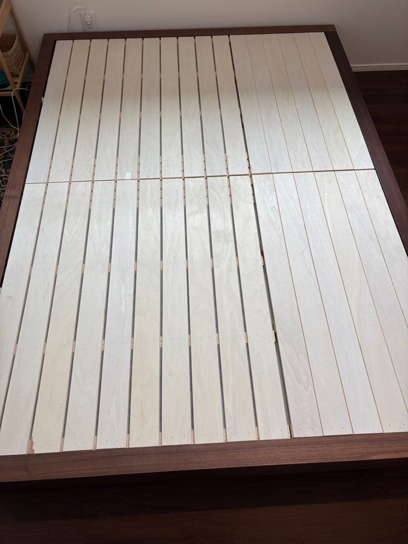 無印良品 収納付きダブルベッド ウォールナット　　引き取り限定