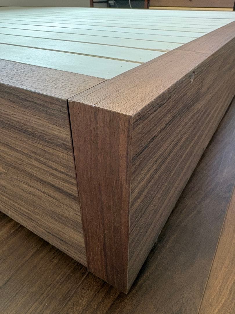 無印良品 収納付きダブルベッド ウォールナット　　引き取り限定