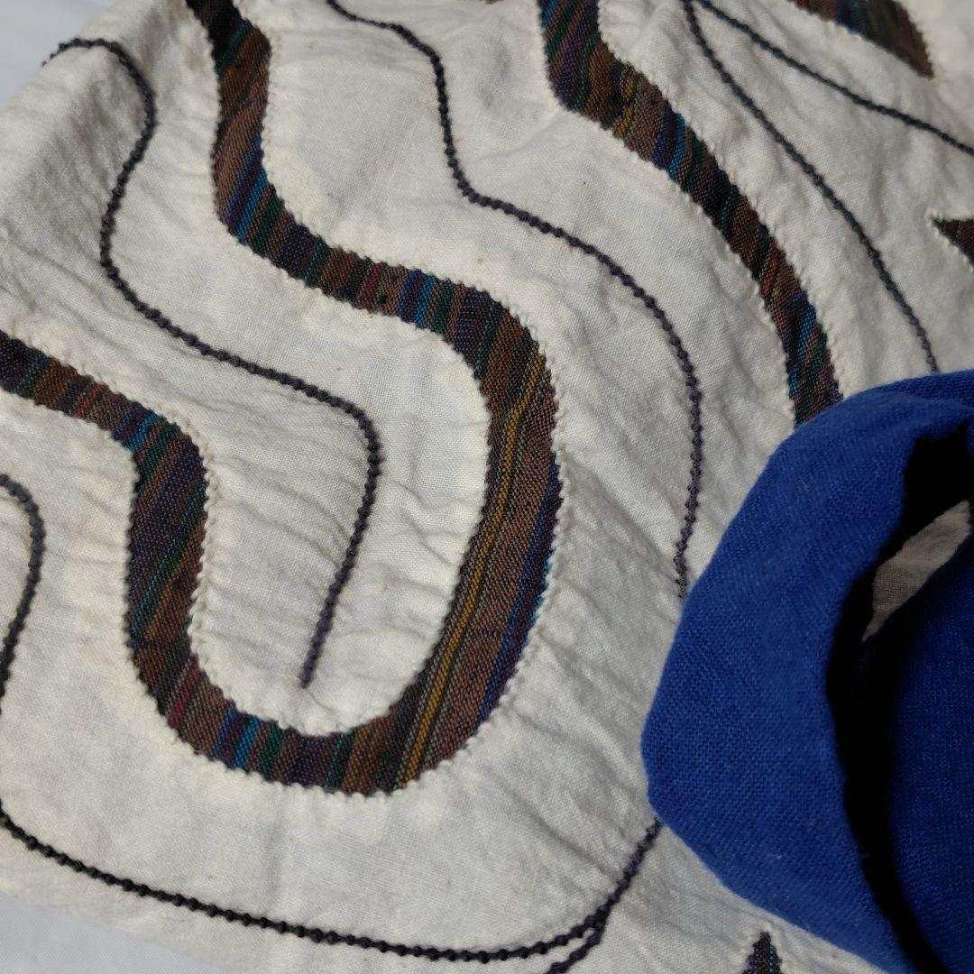 貴重！アイヌ刺繍エプロン/マンタリ（前掛け）【ヴィンテージ】 約104×67cm