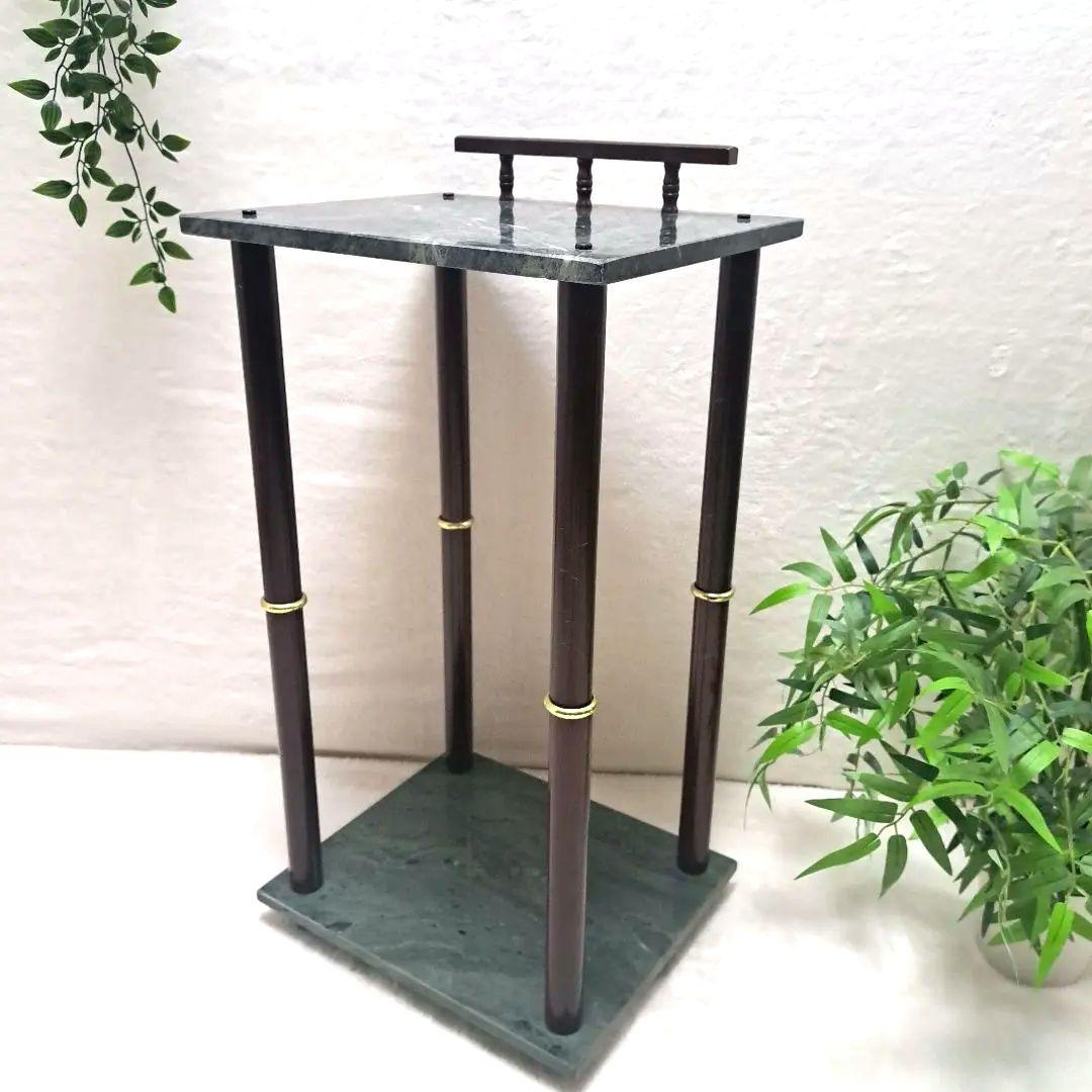 ヴィンテージ 大理石 サイドテーブル クラシック アンティーク　グリーン