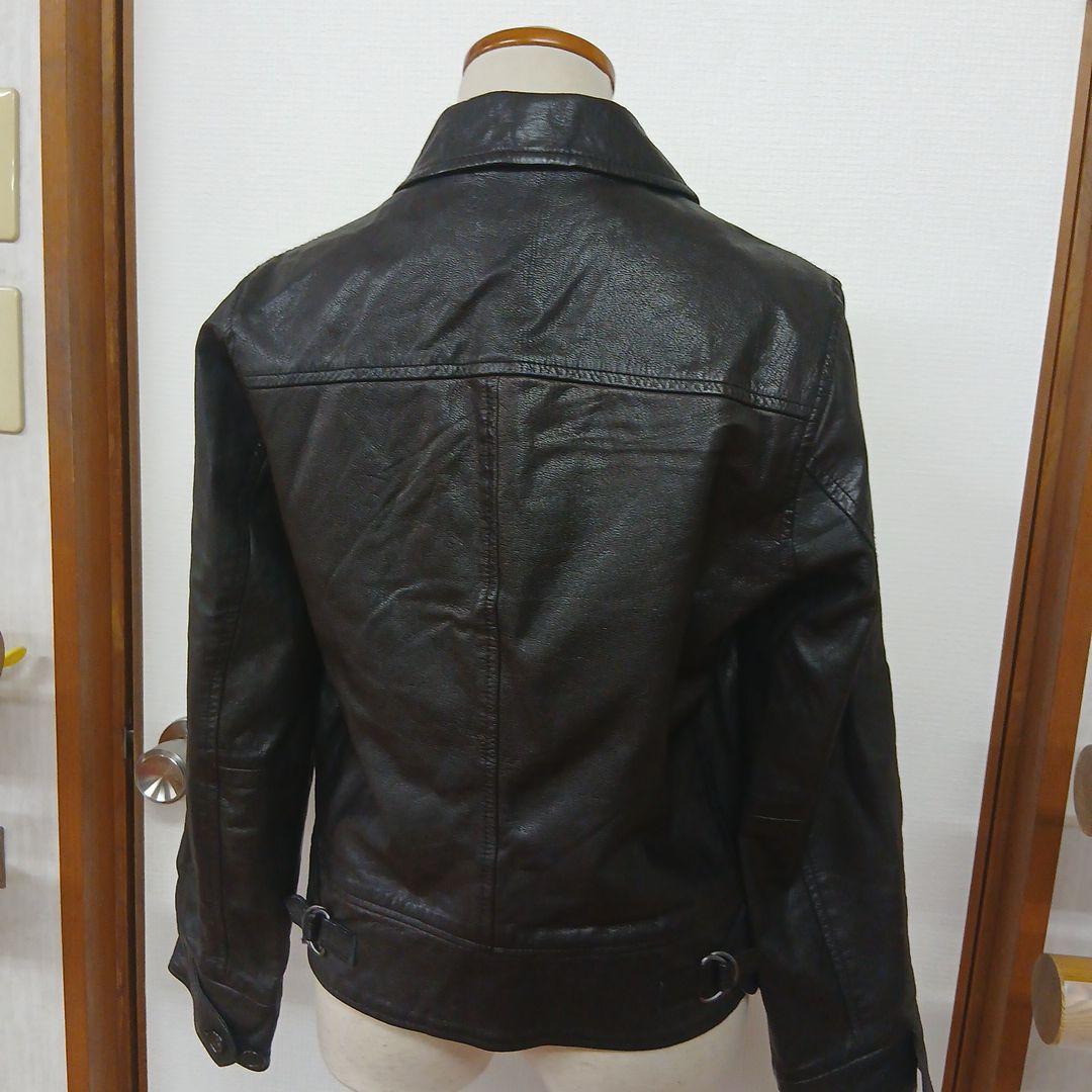 kurin umii908 ゴードレザー ブラックジャケットドット裏地美品