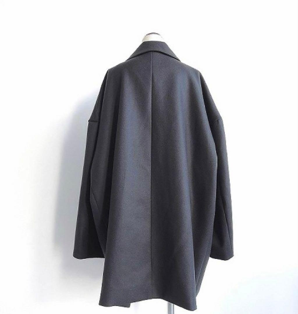 美品 biotop購入 iirot ウールコート（レザー襟、袖）