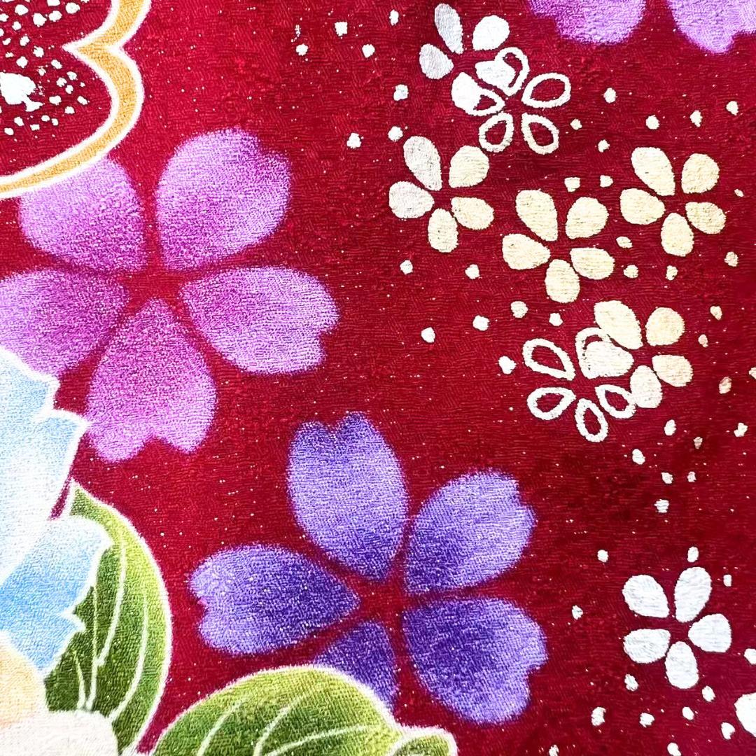 ≪早い者勝ち≫【美品】 振袖セット 成人式 正絹 古典柄 総柄 赤 *161 ●