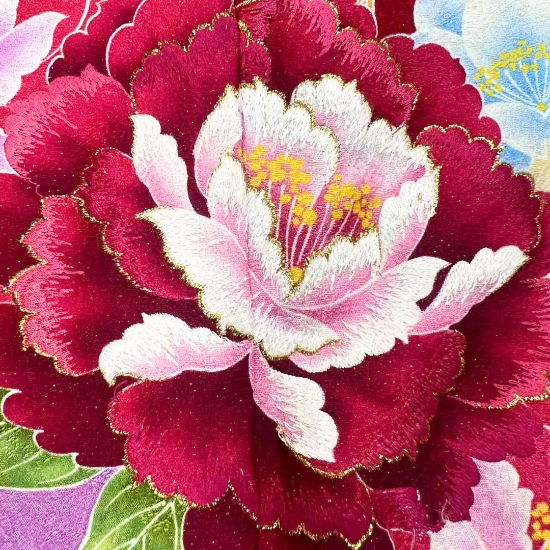 ≪早い者勝ち≫【美品】 振袖セット 成人式 正絹 古典柄 総柄 赤 *161 ●