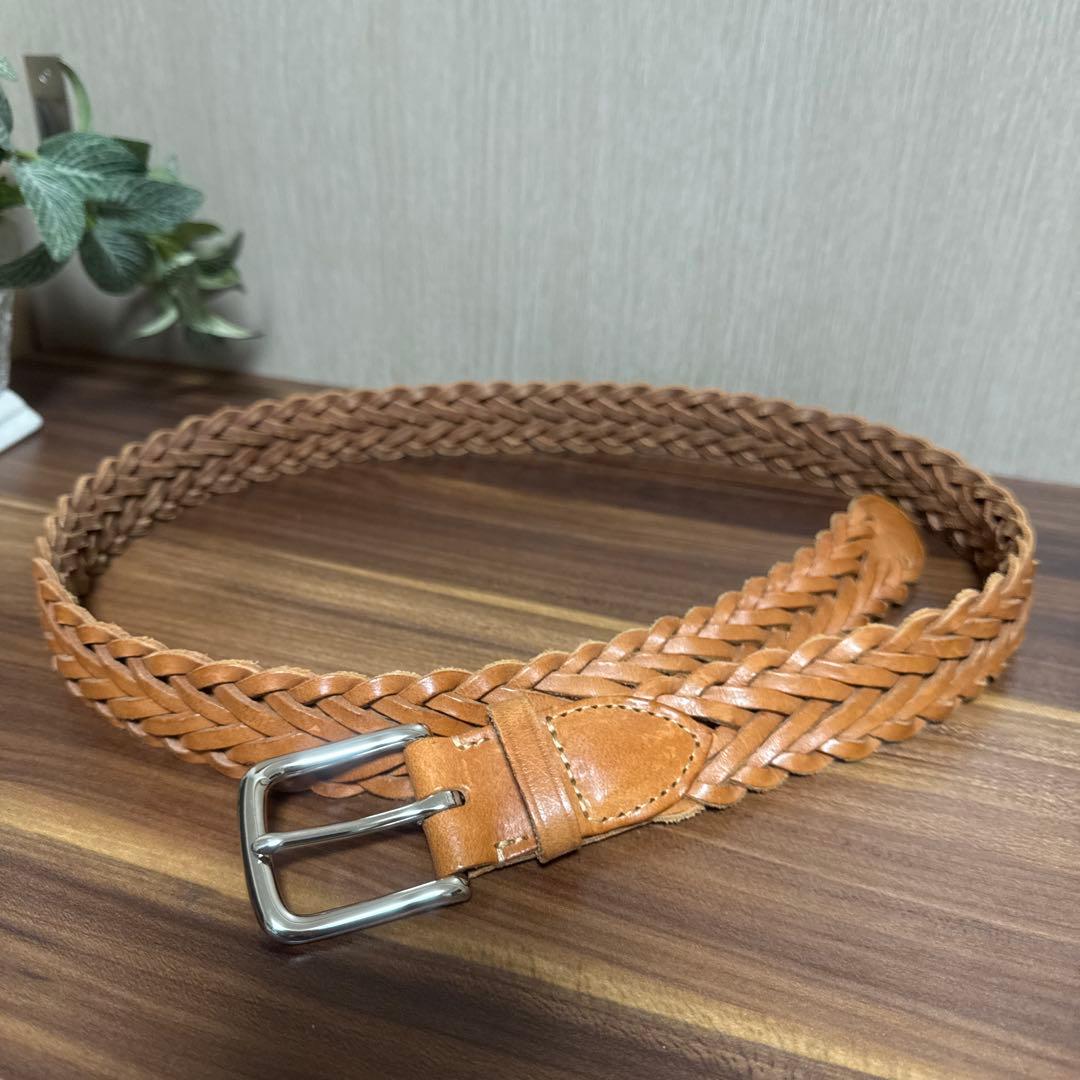 小物 Whitehouse Cox leather mesh belt