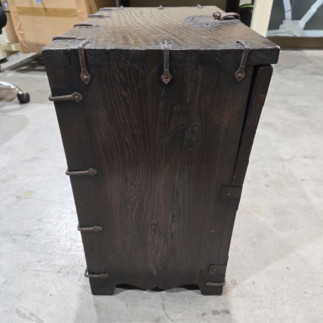 ※専用※アンティーク　レトロ 木製収納箱 バンダジ？