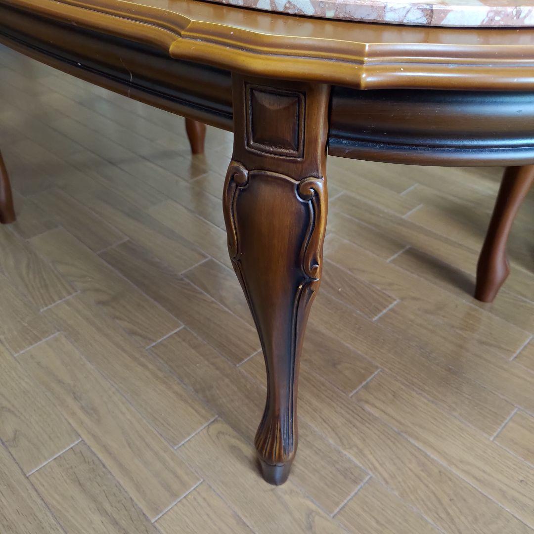 イタリア家具 大理石 猫脚センターテーブル