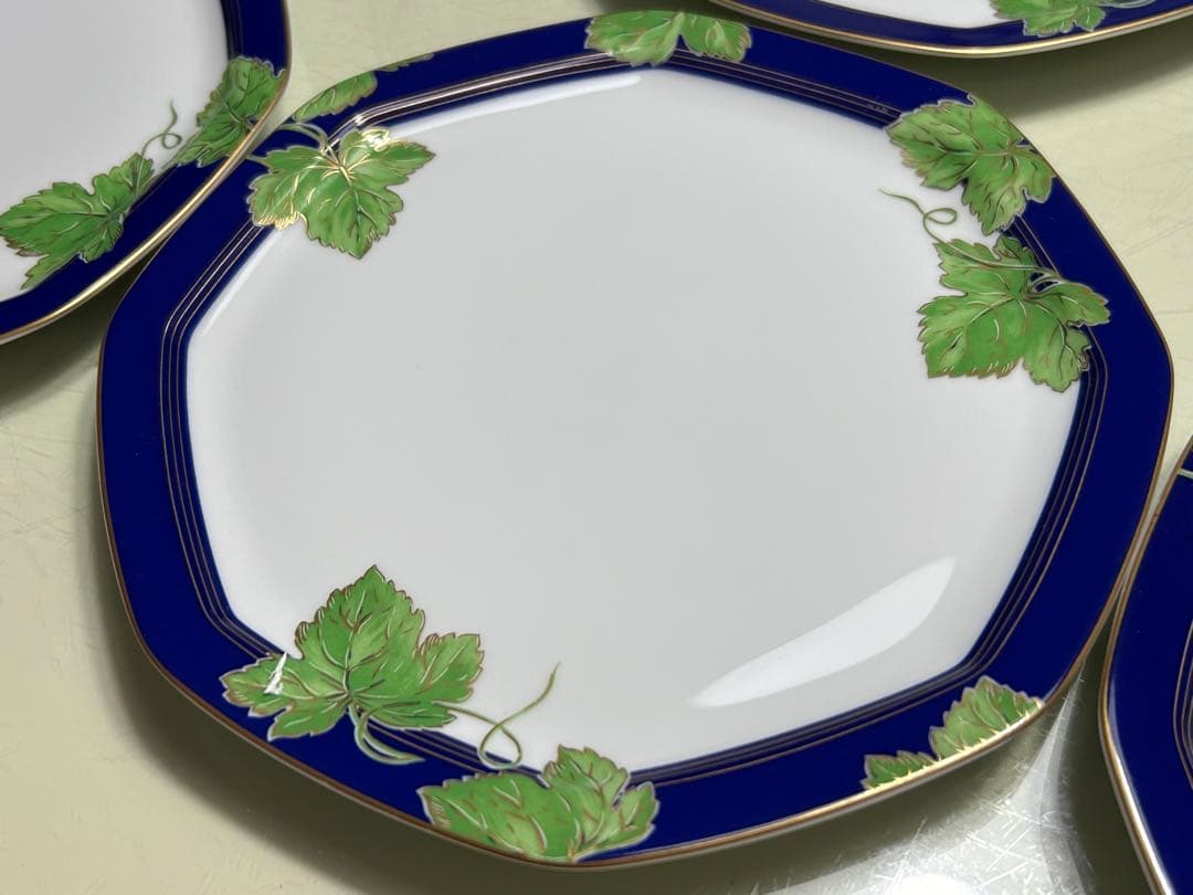 リモージュ　Haviland アビランド　グリーンリーフ皿　6枚セット