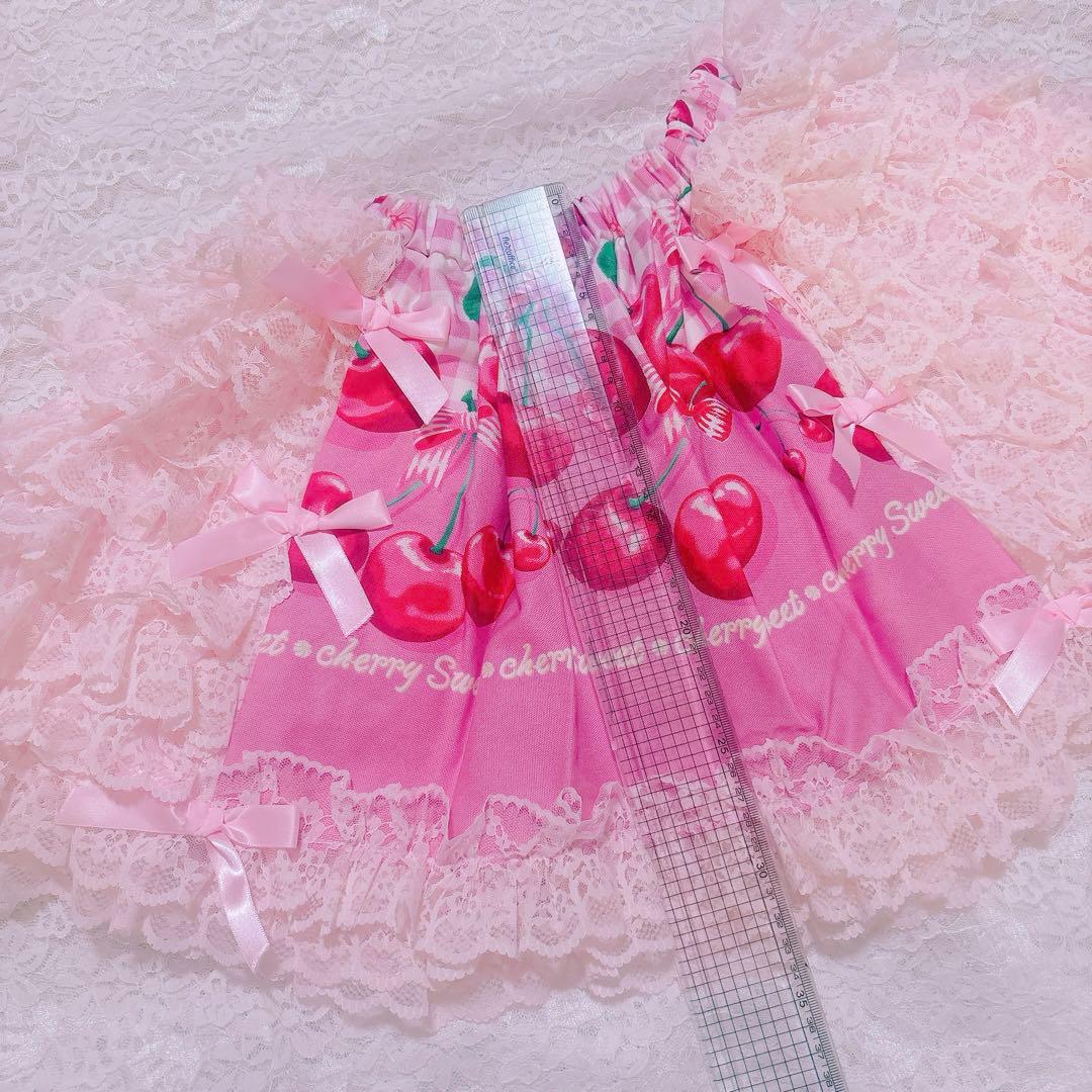通常出品♡130cm♡チェリー♡浴衣ドレス♡ハンドメイド