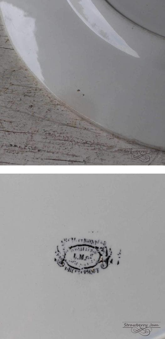 IKI-552 フランスアンティーク クレイユモントロー プレート 陶器 お皿