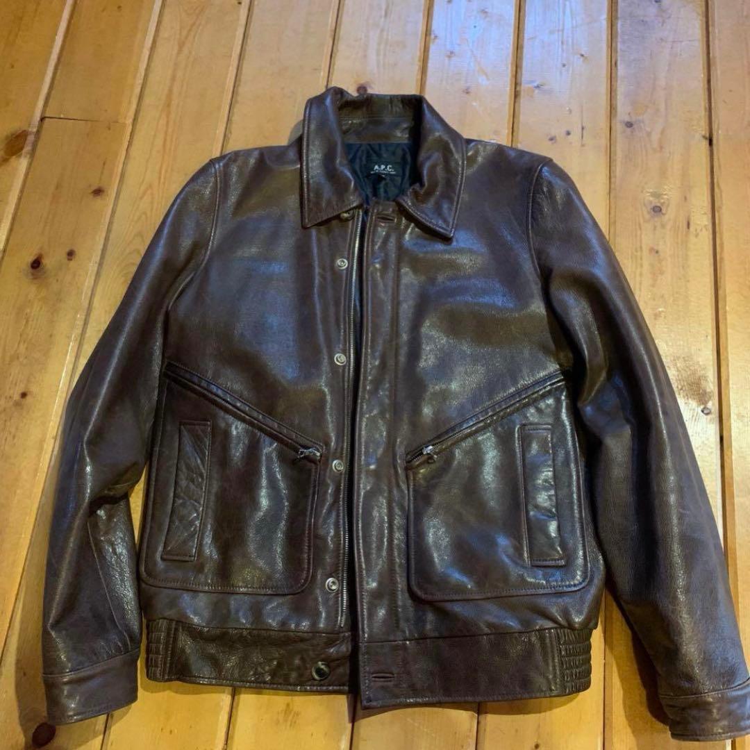 ジャケット・アウター apc leather jacket