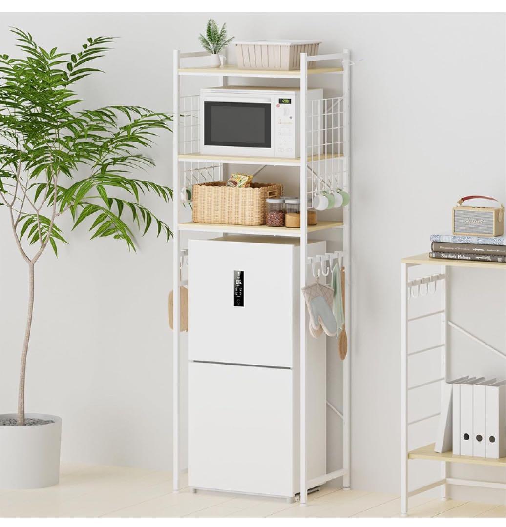 TTWO 冷蔵庫上ラック ゴミ箱上ラック 洗濯機ラック W60×D40×H180