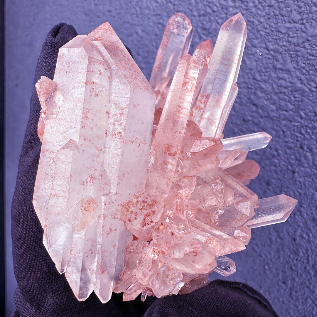 希少❗️高品質❗️超綺麗♡超強いパワー ピンク ヒマラヤ クラスター天然石A1555