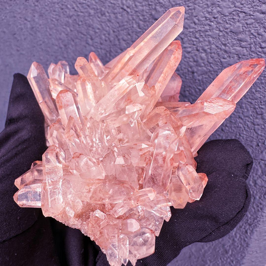 希少❗️高品質❗️超綺麗♡超強いパワー ピンク ヒマラヤ クラスター天然石A1555