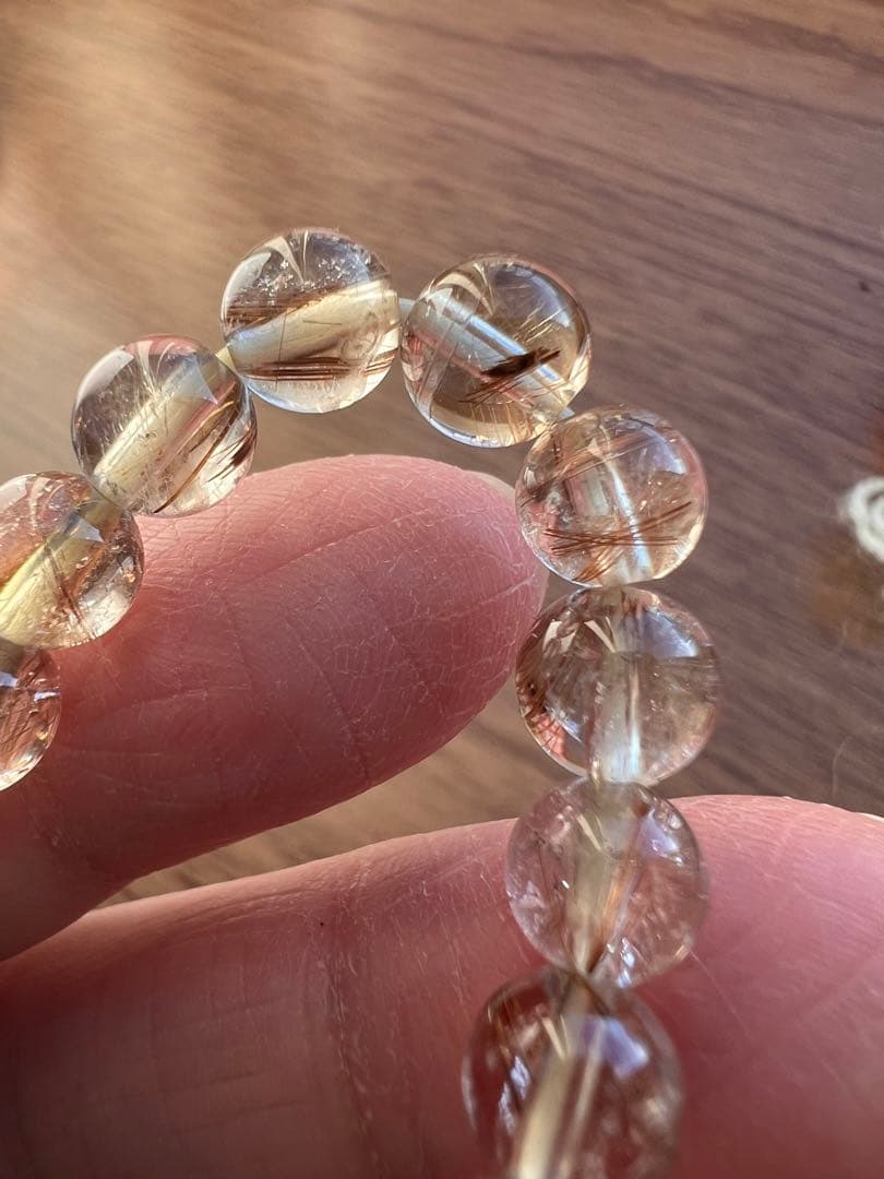 専用出品！山梨 乙女水晶ブレスレット ルチル入り