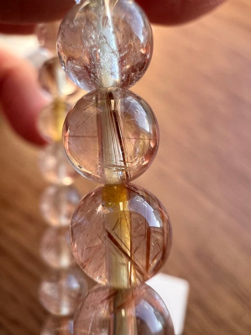 専用出品！山梨 乙女水晶ブレスレット ルチル入り