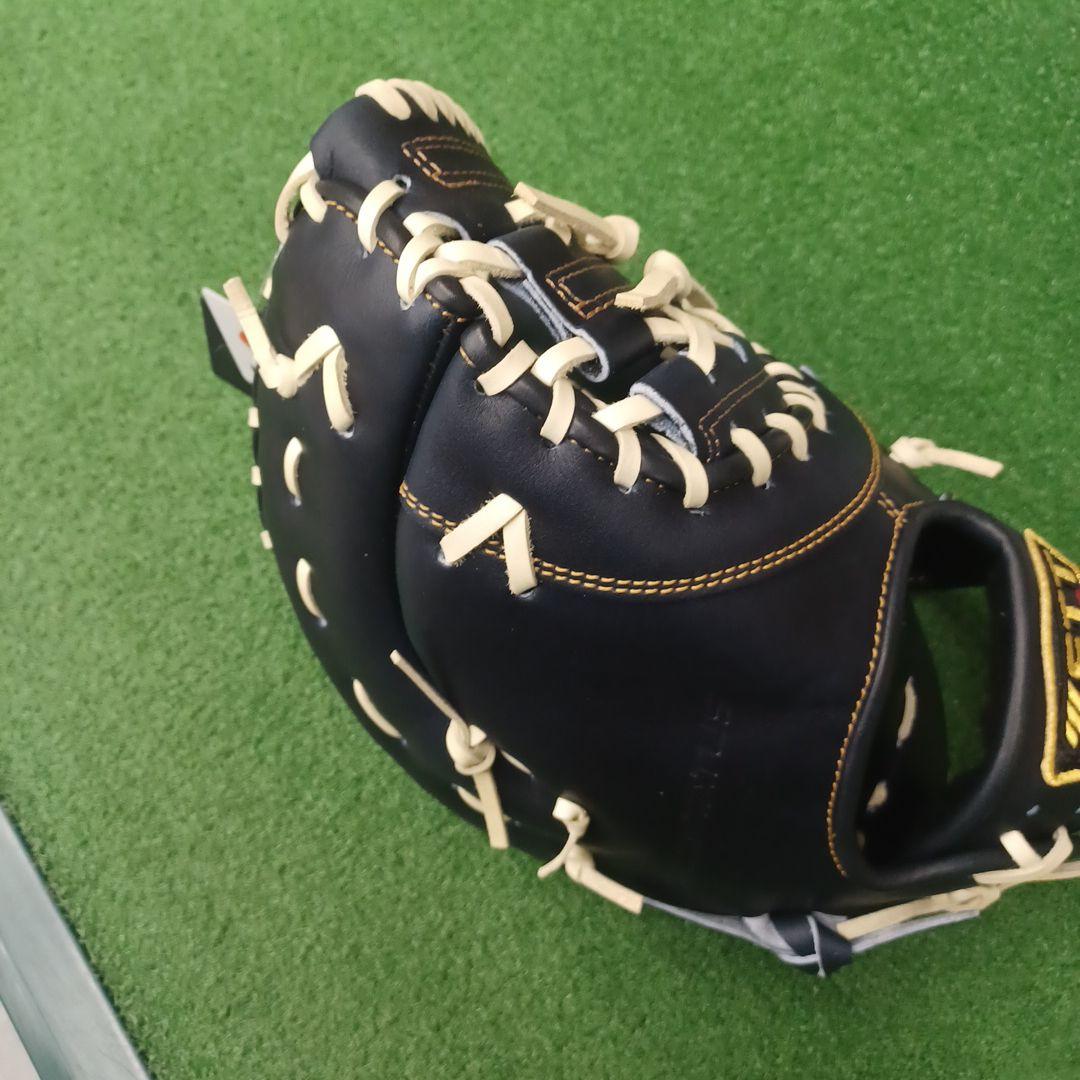 ZETT 限定カラー硬式ファーストミット ナイトブラック/アイボリー
