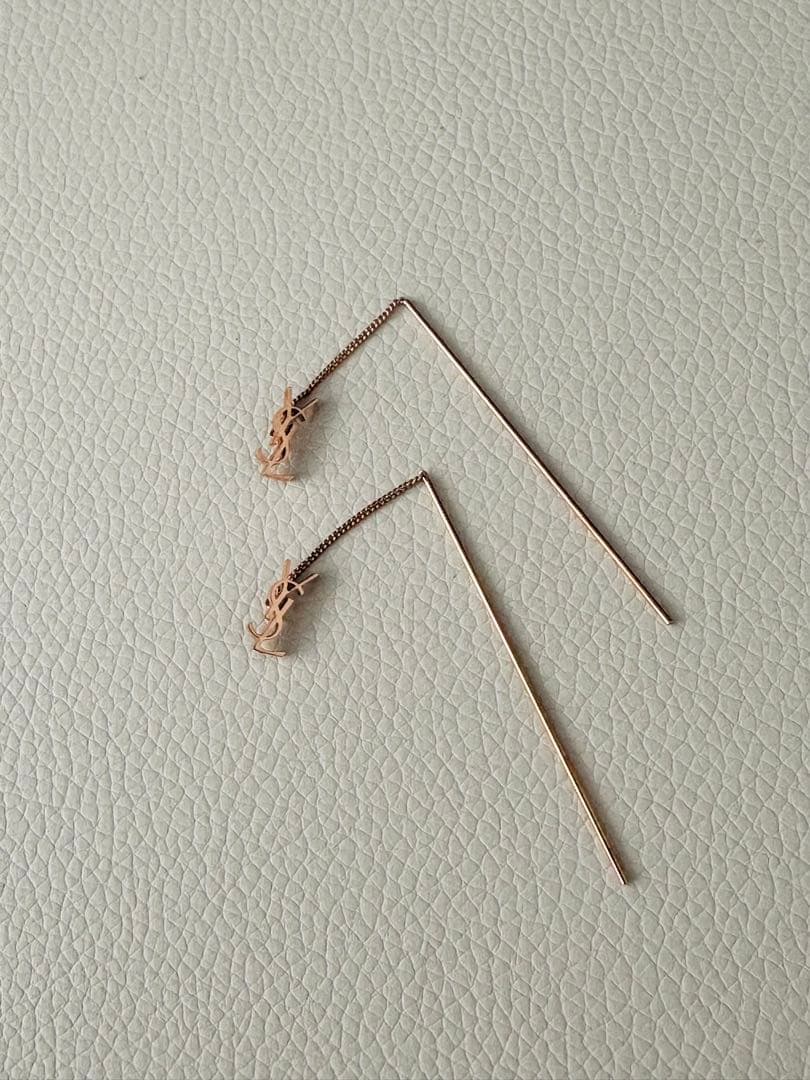 SAINT LAURENT サンローラン ピアス イヤリング ピンクゴールド