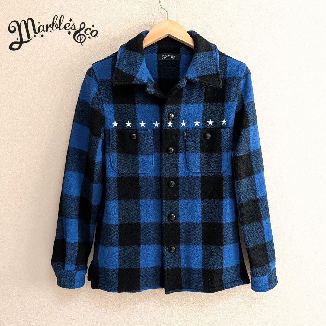 【美品】マーブルズ Marbles 9STARS バッファロージャケット 青黒
