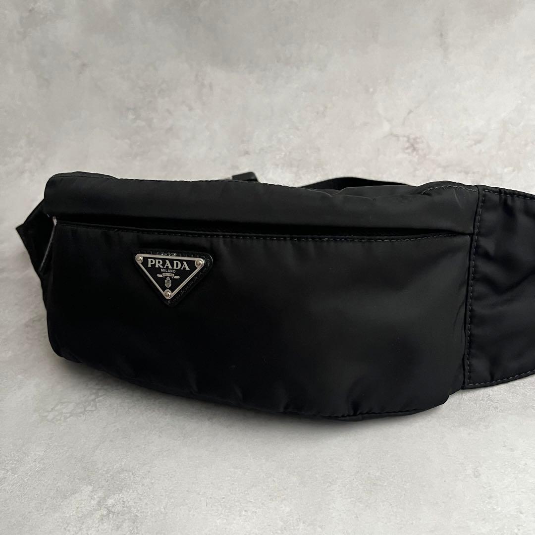 【極美品✨現行】PRADA ウエストバッグ　RFID認識済み　Re-Nylon