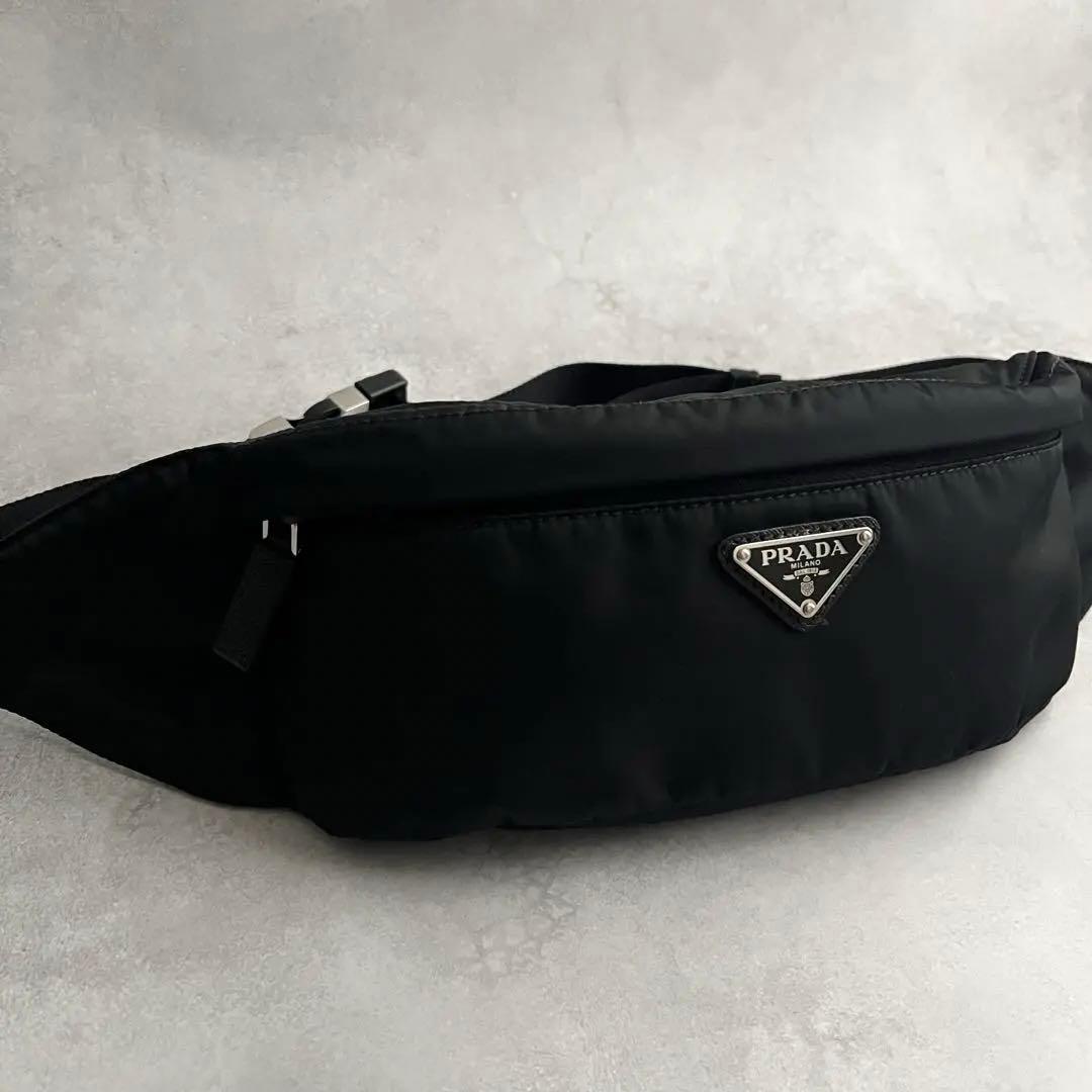 【極美品✨現行】PRADA ウエストバッグ　RFID認識済み　Re-Nylon