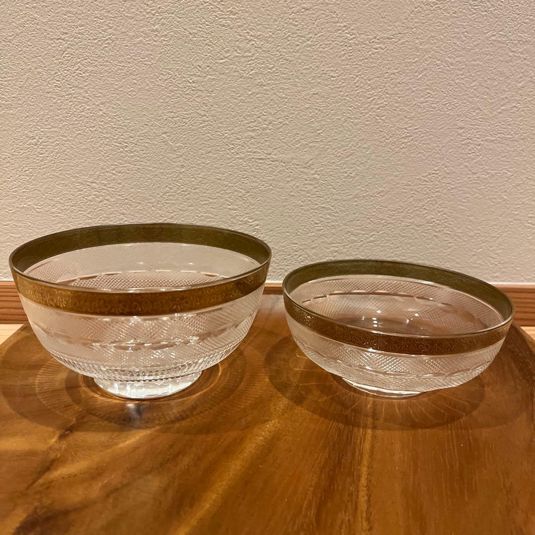 Moserモーゼル　スプレンディッドボウル　大小2個セット