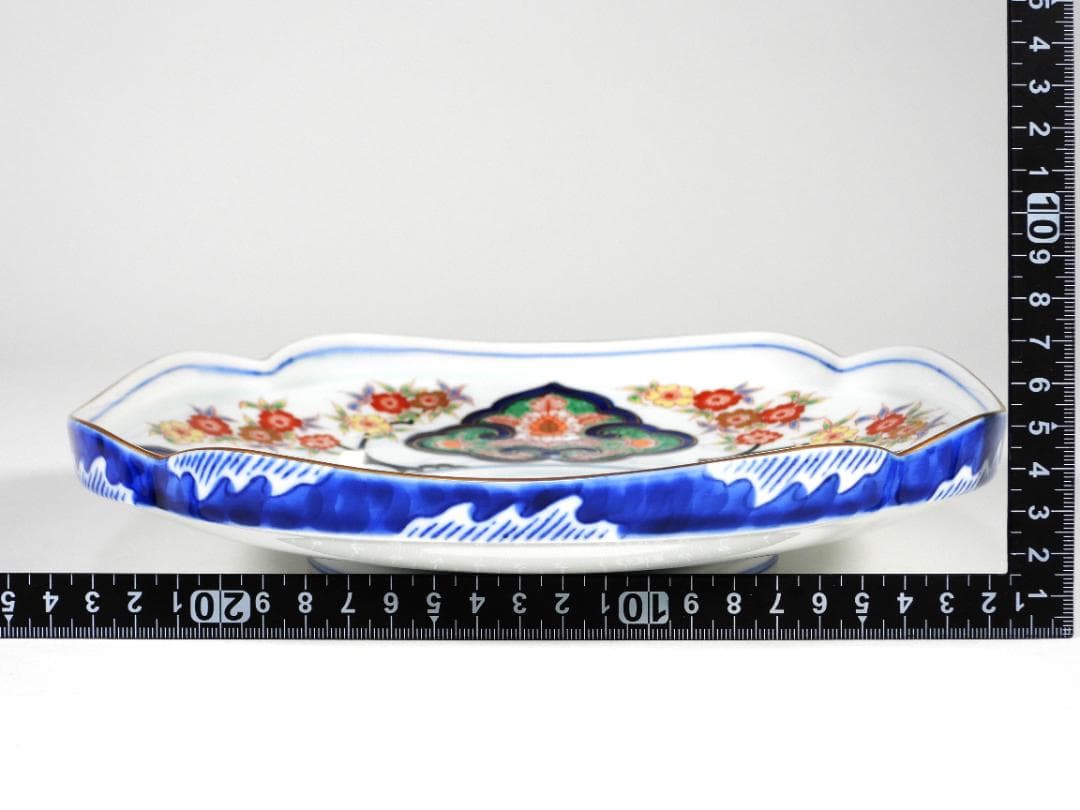 有田焼　其泉窯　四方木甲桜花文 大皿　１枚　銘々皿　5枚　金彩　盛皿