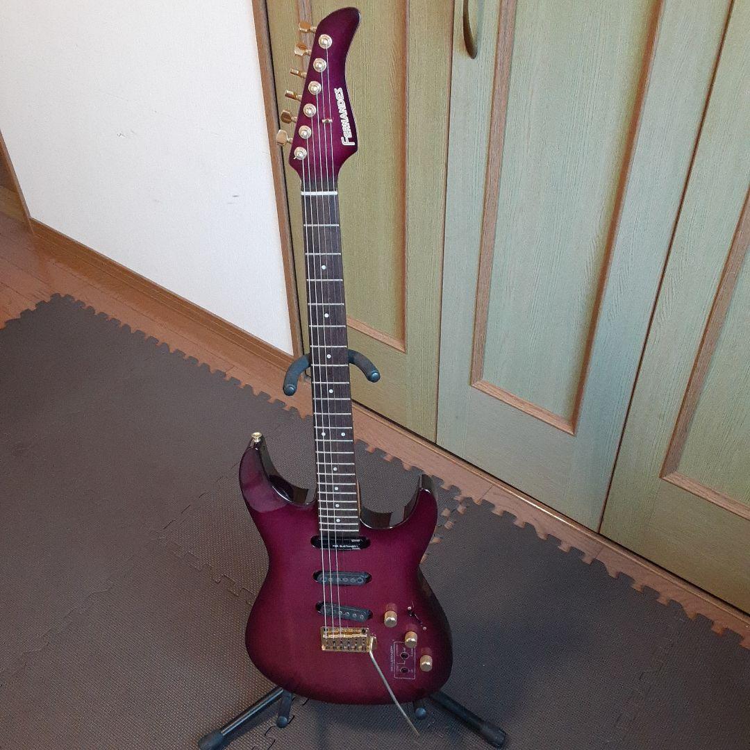 FERNANDES エレキ　サスティナー 付きギターパープル　ゴトーペグ