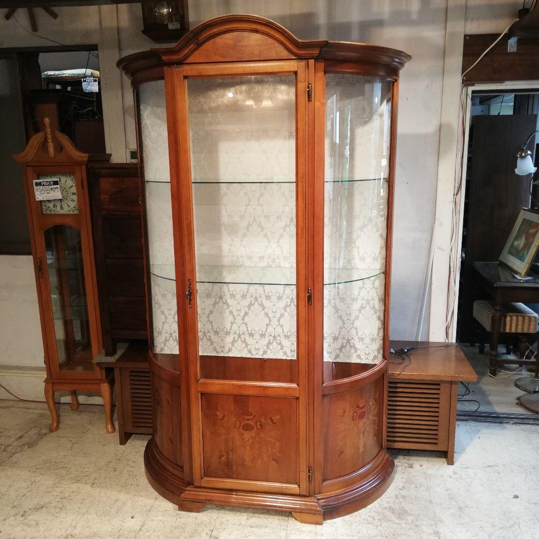 M♦年始Sale東名 良品 イタリア製 象嵌 キュリオケース　 飾り棚