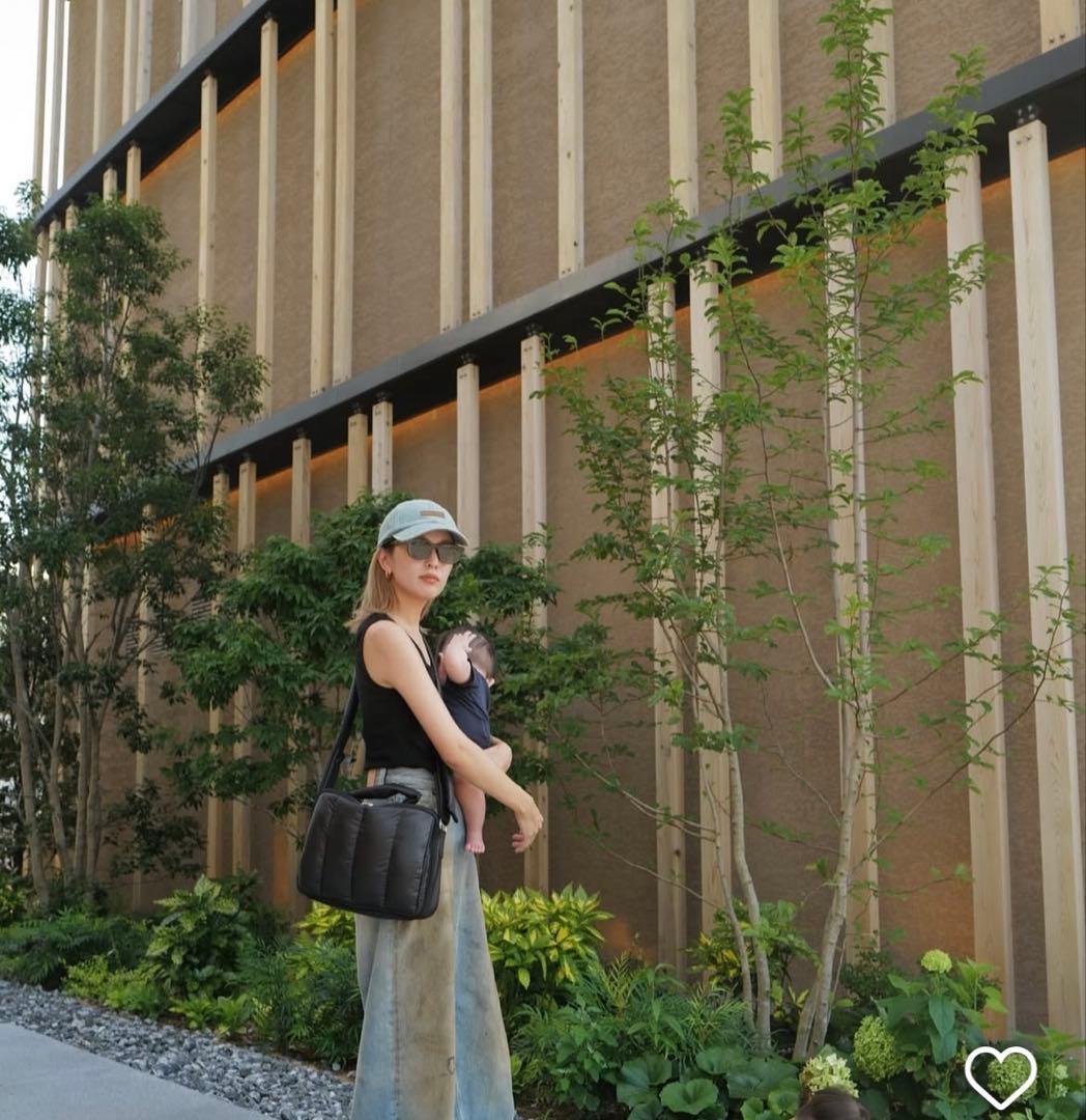 キルティングブラックマザーズバッグ　calin