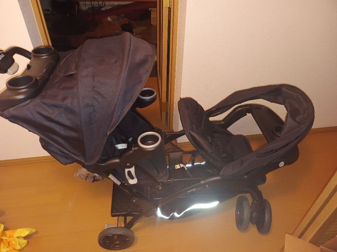 橿原市受け取り専用【極美品】katoji 二人乗りベビーカー　2人でgo