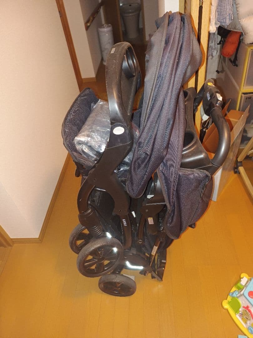 橿原市受け取り専用【極美品】katoji 二人乗りベビーカー　2人でgo