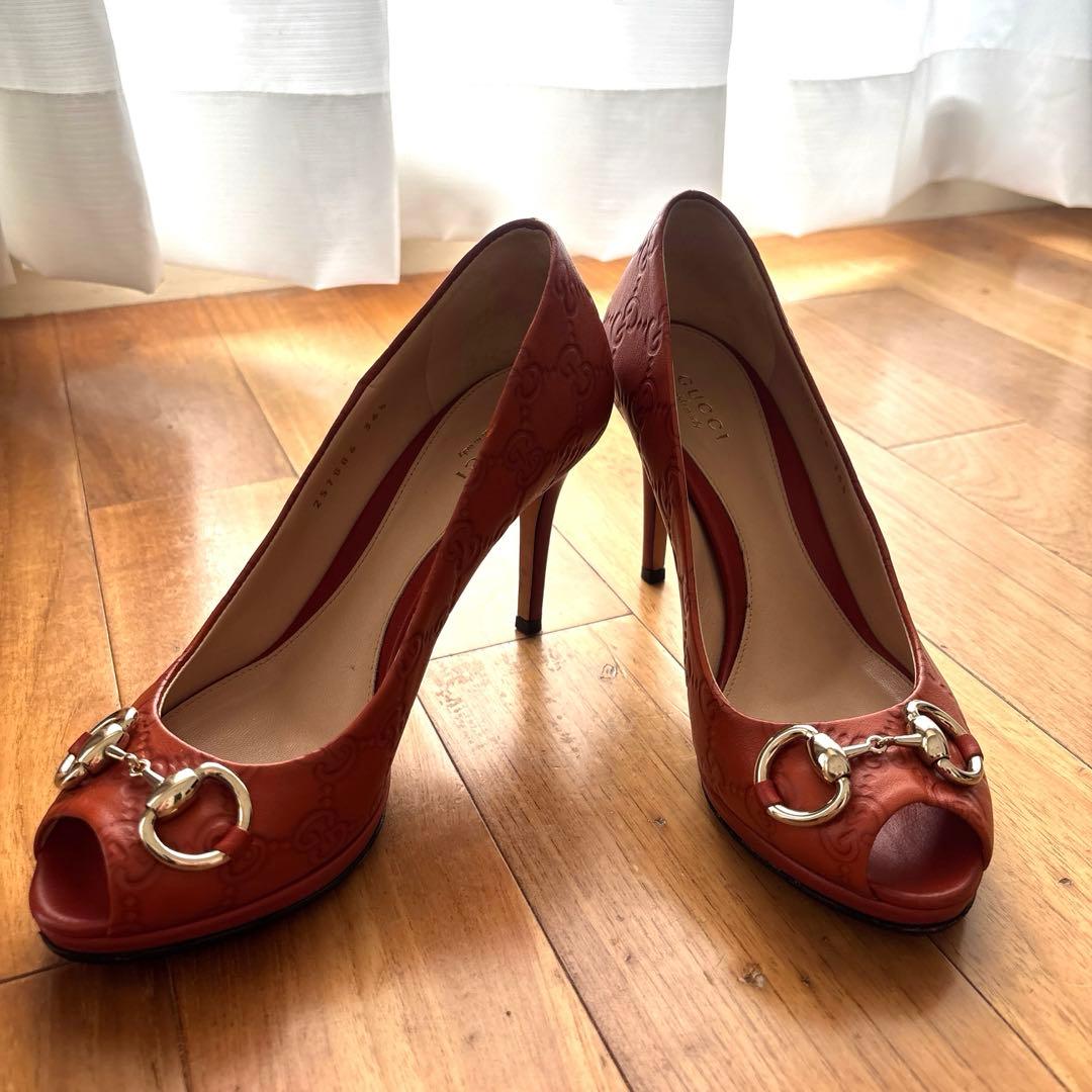 【ナビ】【GUCCI】グッチ パンプス 36 1/2 オープントゥ