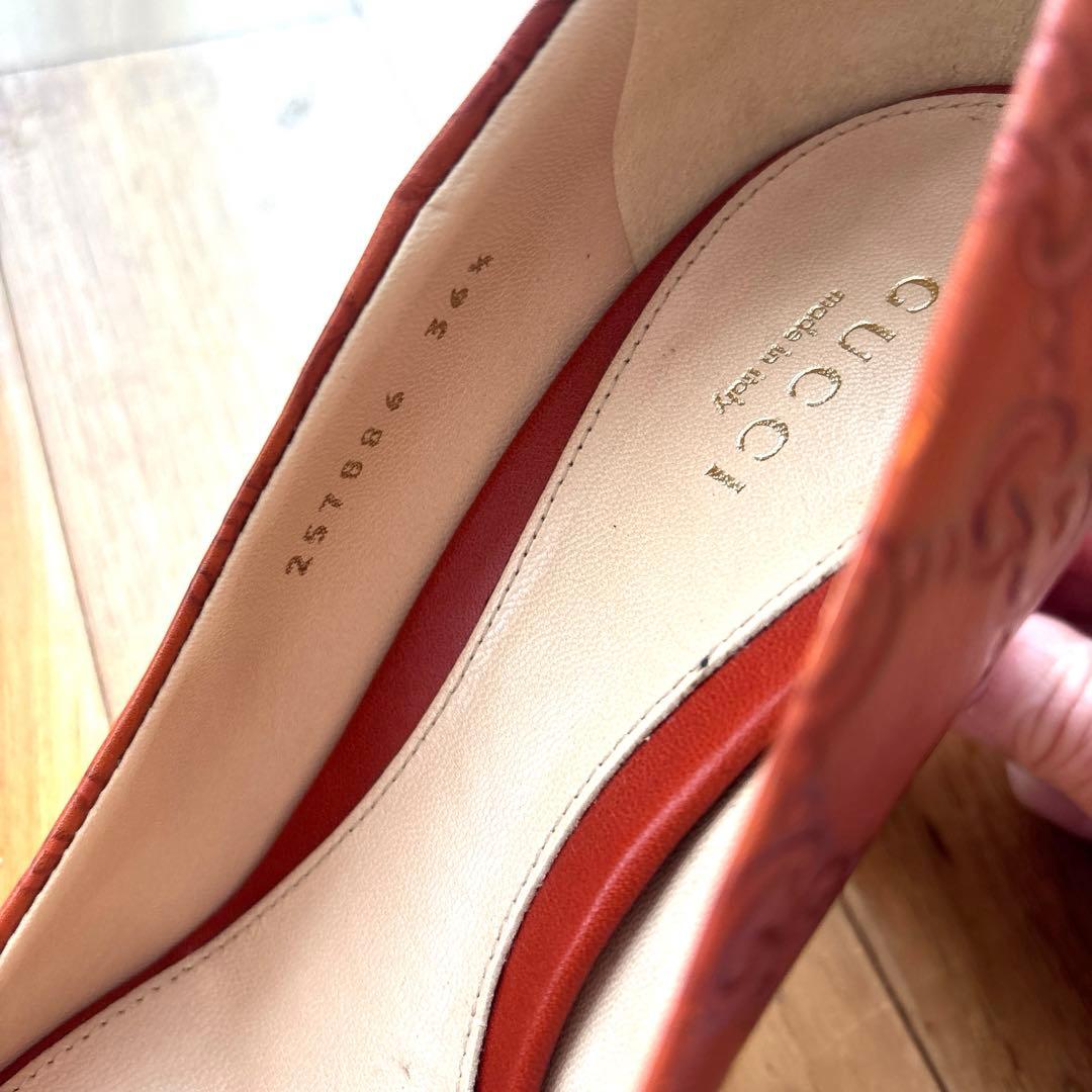 【ナビ】【GUCCI】グッチ パンプス 36 1/2 オープントゥ