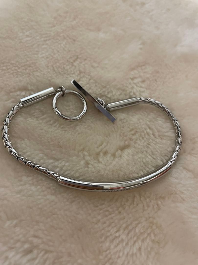 SAINT LAURENT サンローラン シルバートーンカラー ブレスレット