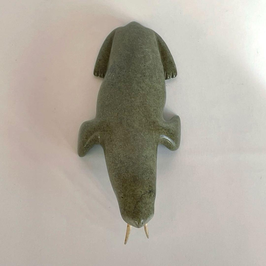 70‘s ヴィンテージ カナダ イヌイット ソープストーン フォークアート